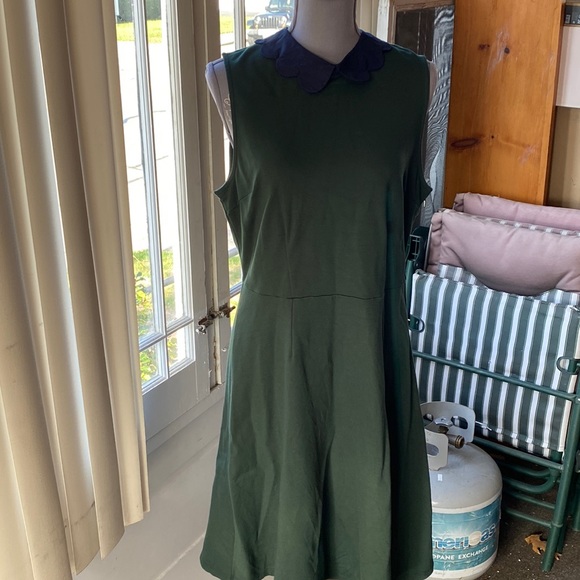 ❤️NWOT Modcloth Green All Polished Up Fit & Flare Scalloped Neck size XL❤️ - Picture 4 of 13